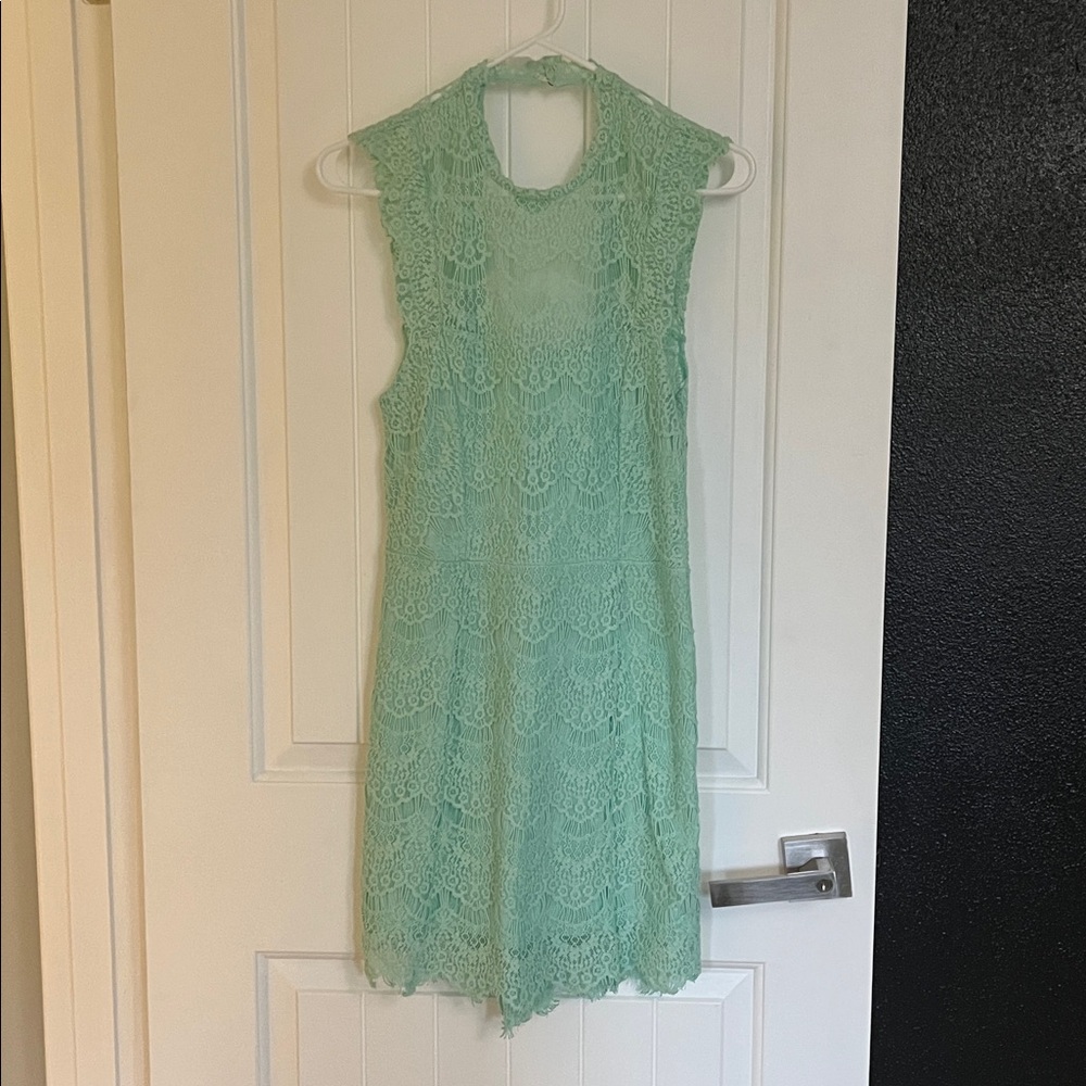 Free People Lace Midi Dress - Mint